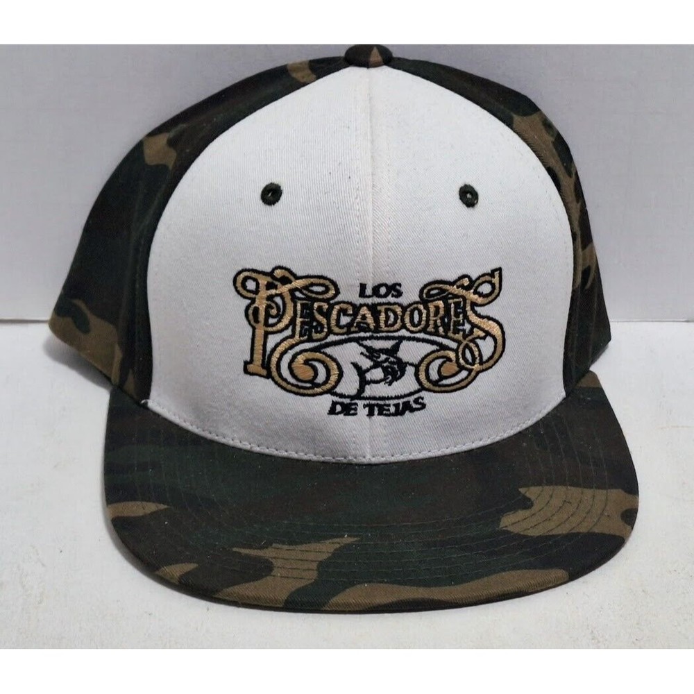 CAMBRIDGE 100% COTTON SNAP BACK FLAT BILL CAMO “ THE FISHERMEN OF TEXAS” HAT/CAP